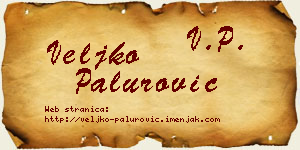 Veljko Palurović vizit kartica